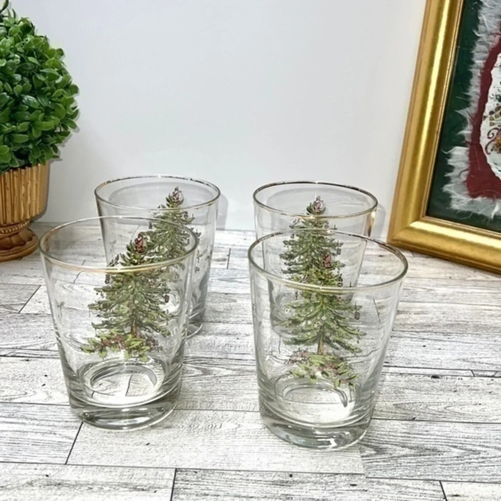 Spode Christmas Tree Double Old Fashioned Set of 4